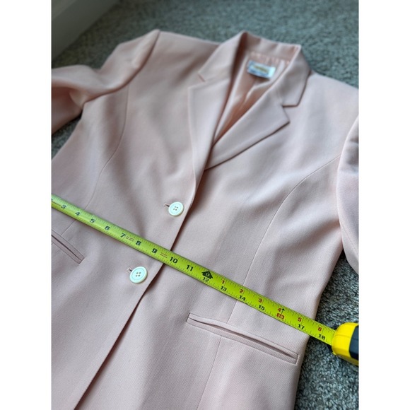 Talbots Women's blush Pink Wool Blend Blazer Size 8 Two Button Tailored Office - Picture 9 of 12